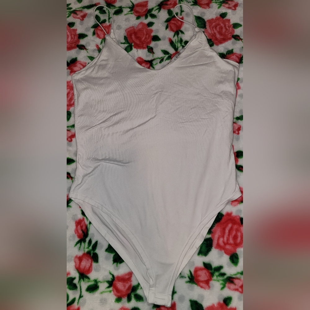 Gaze White Bodysuit Small